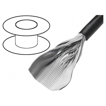 Cablu Bandă Rotundă 1,27mm Cu 9x28AWG Neecranat 100FT | Electronic-mag.ro | Componente Electronice