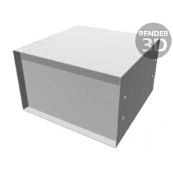 Carcasă cu panou ventilată 1458 203x203x127 mm | Electronic-mag.ro | Componente Electronice