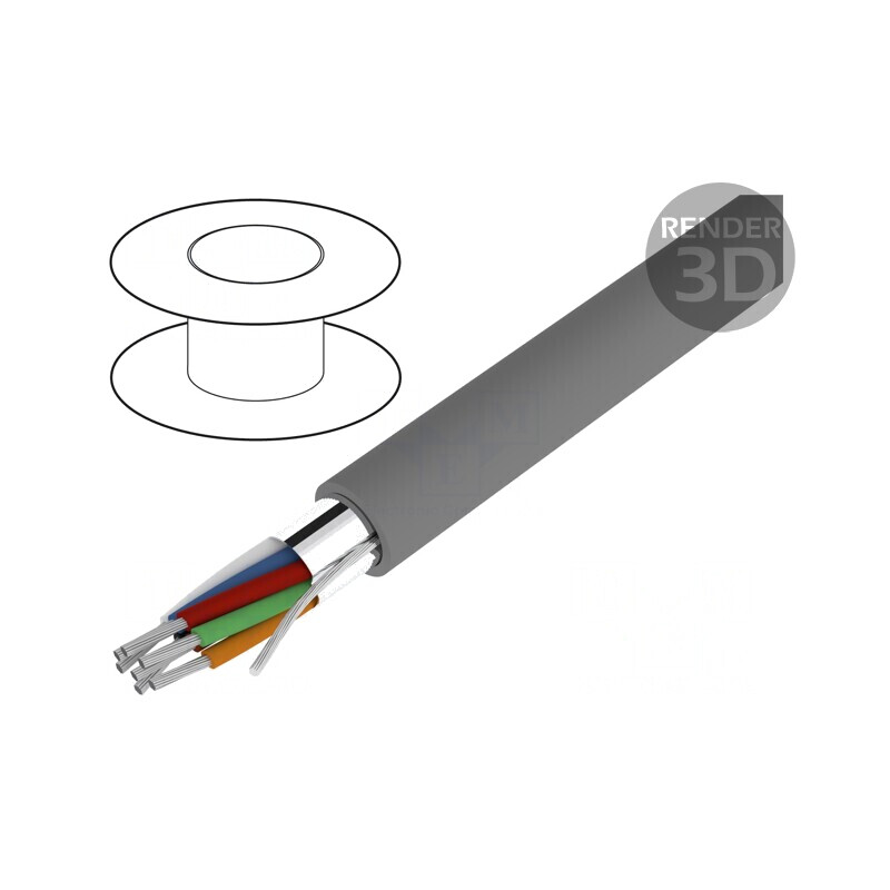 Cablu Alpha Essential C&C ecranat Al-PET PVC 7x22AWG | Electronic-mag.ro | Componente Electronice