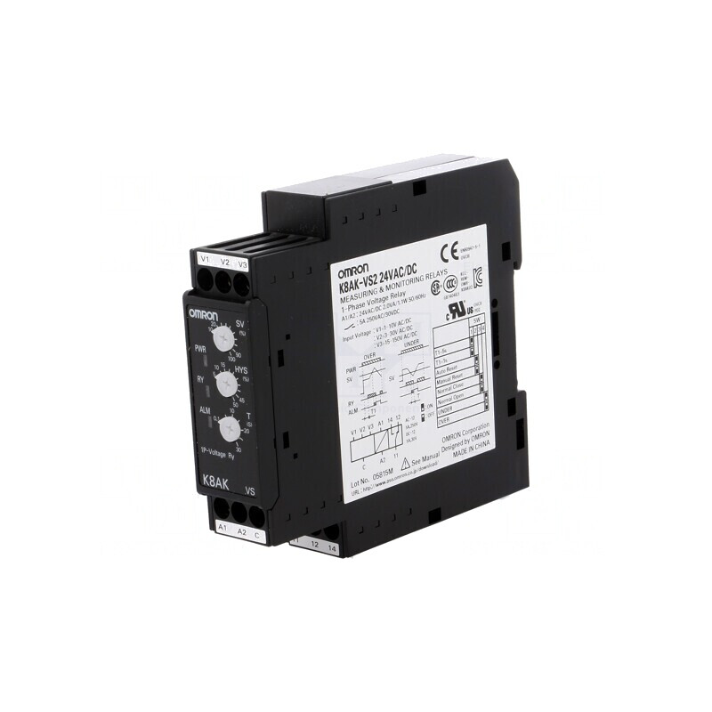 Releu Monitorizare Tensiune 24V SPDT K8AK-VS2 | Electronic-mag.ro | Componente Electronice