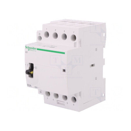 Contactor 4-Poli 63A 220-240V NO IP20 | Electronic-mag.ro | Componente Electronice