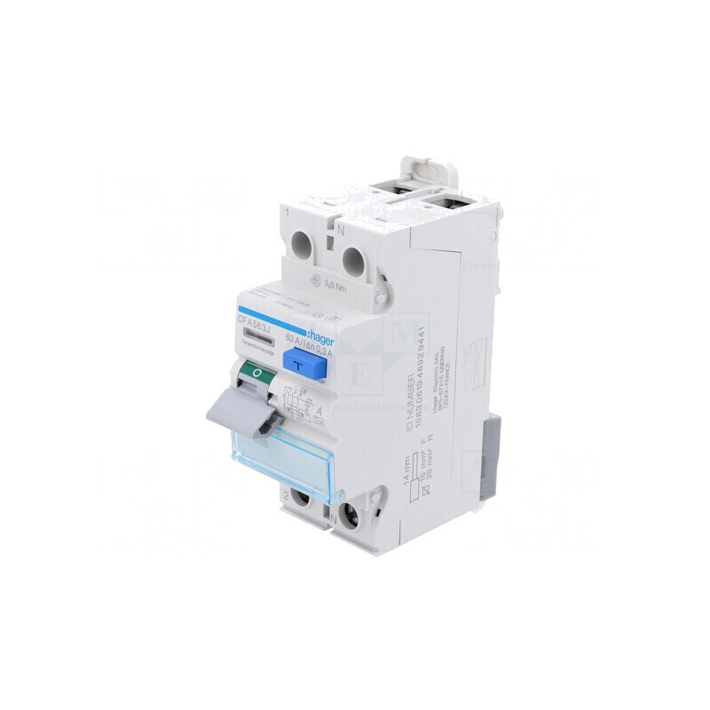 Întrerupător diferenţial 63A 300mA 1P+N 240VAC | Electronic-mag.ro | Componente Electronice