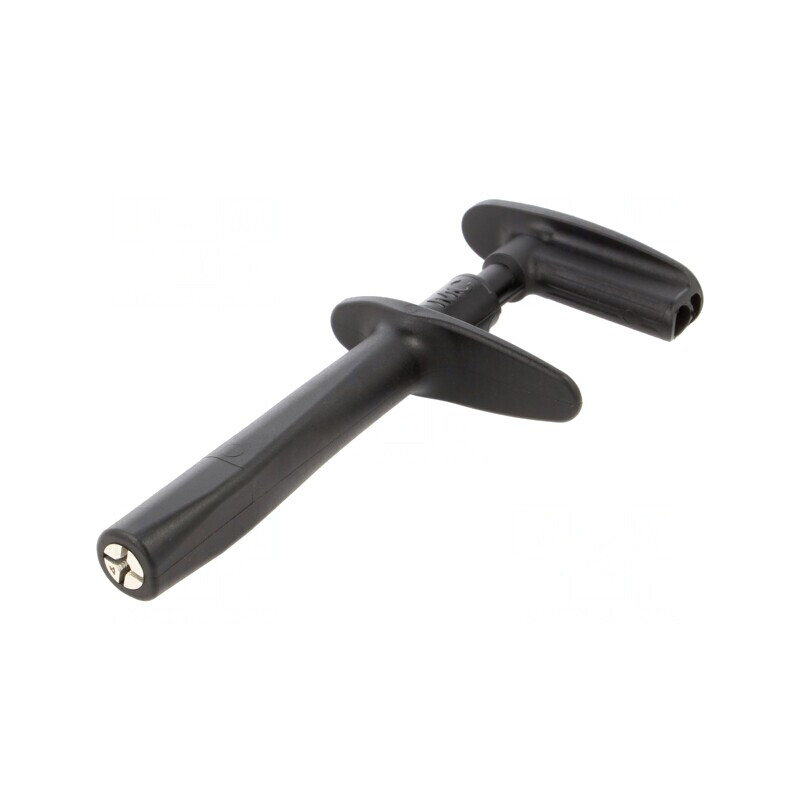 Clips de măsurare cu pensetă 20A 1kV 4mm neagră | Electronic-mag.ro | Componente Electronice