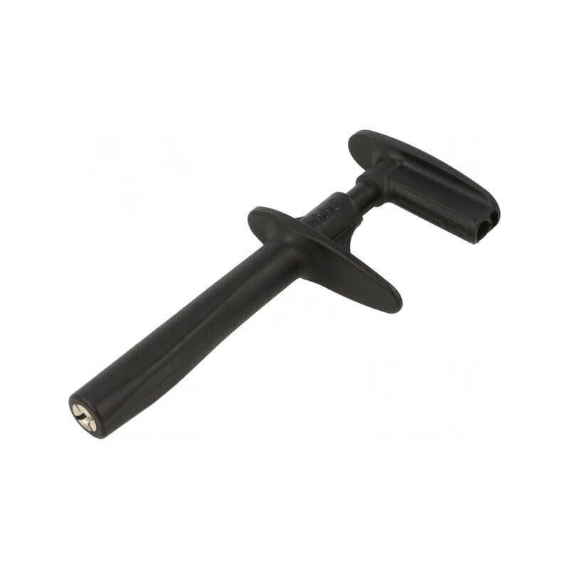 Clips de măsurare cu pensetă 30A neagră 1kV 4mm | Electronic-mag.ro | Componente Electronice
