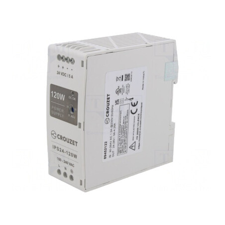 Alimentator 24VDC 5A 120W pentru Şină DIN | Electronic-mag.ro | Componente Electronice