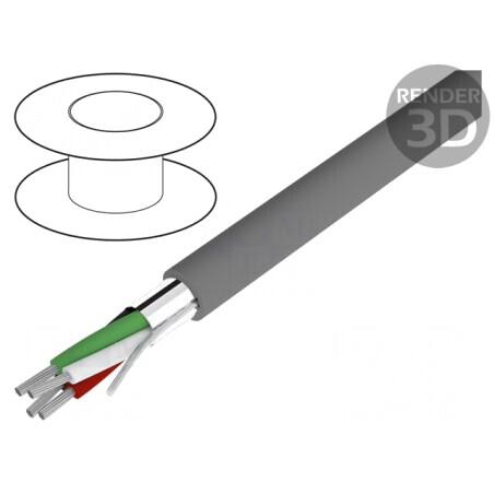 Cablu Alpha Essential C&C Ecranat 4x22AWG PVC | Electronic-mag.ro | Componente Electronice