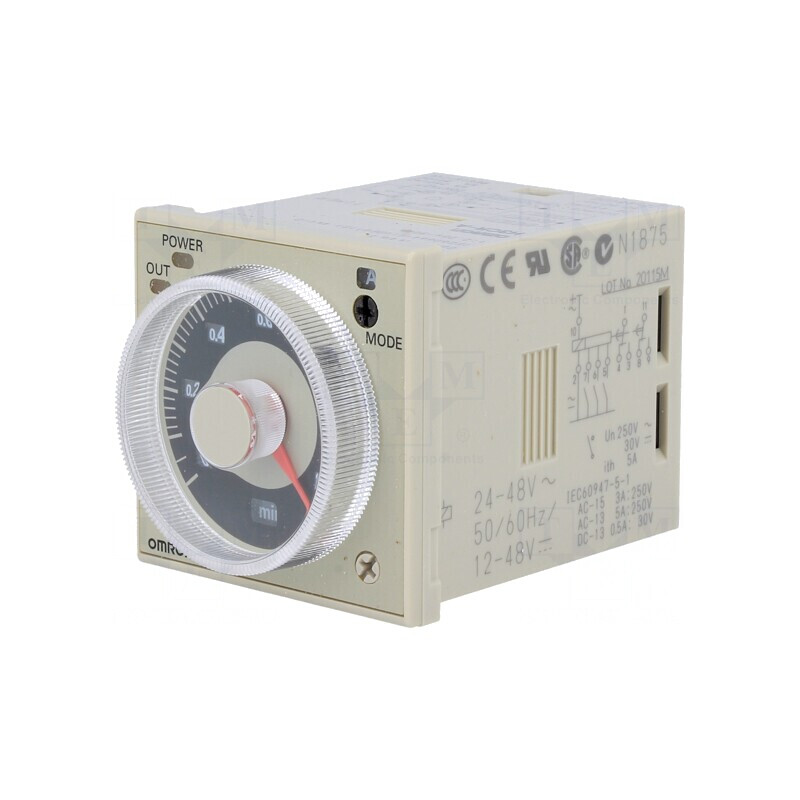 Timer Programabil DPDT 0,05s-300h 24-48VAC/12-48VDC IP40 | Electronic-mag.ro | Componente Electronice