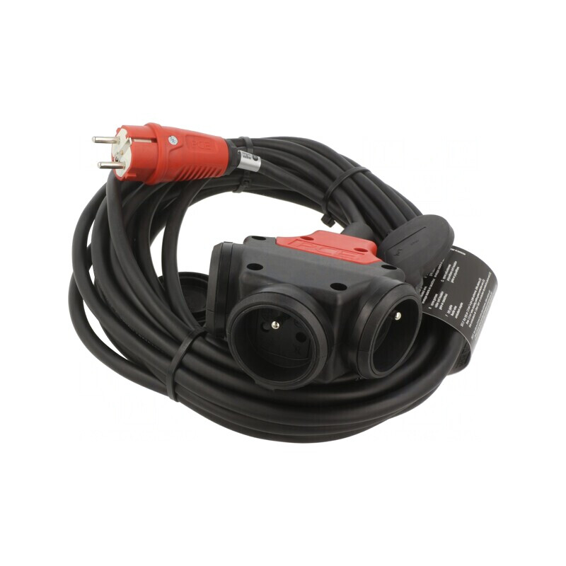Prelungitor 3 Prize Negru 25m 16A | Electronic-mag.ro | Componente Electronice