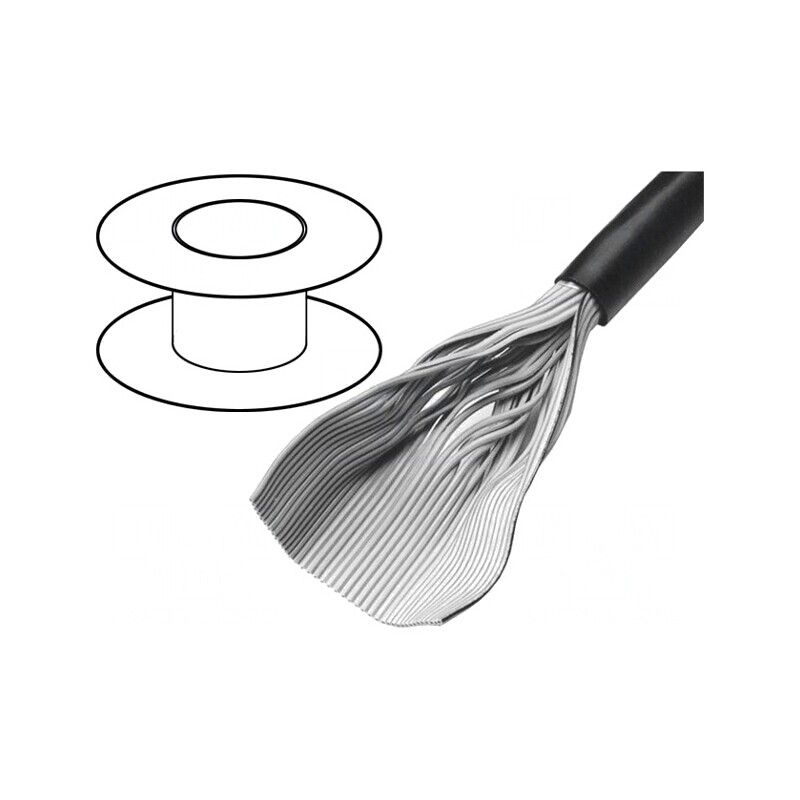 Cablu Bandă Rotund PVC 1,27mm 20x28AWG 30m | Electronic-mag.ro | Componente Electronice
