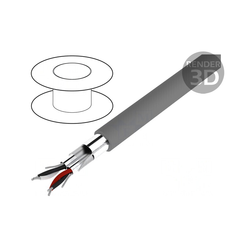 Cablu Alpha Essential C&C 2x2x20AWG PVC 300V Gri Închis | Electronic-mag.ro | Componente Electronice