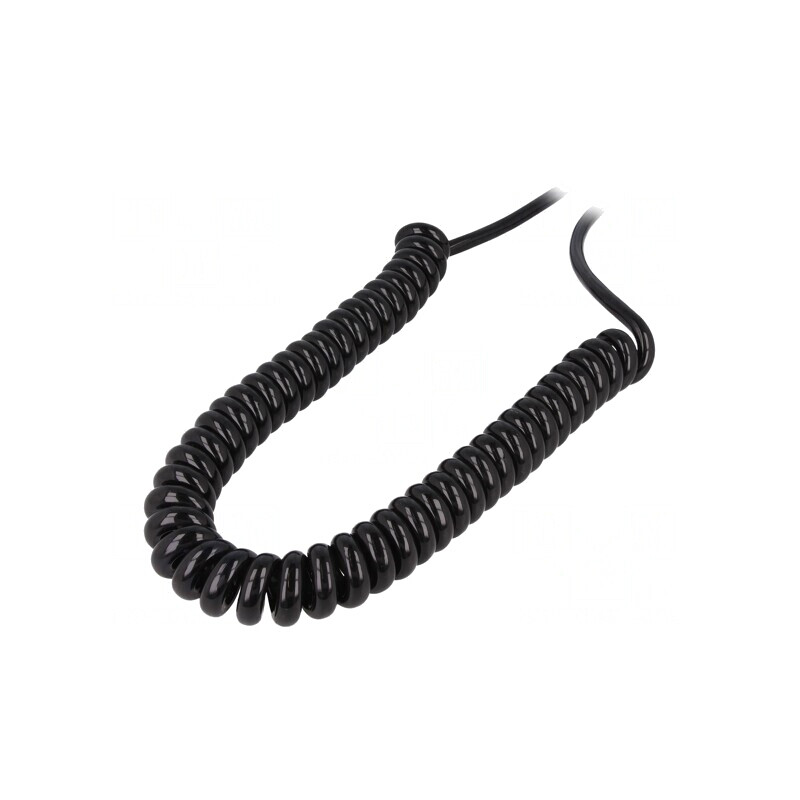 Cablu spiralat H07BQ-F 3G1,5mm2 neecranat PUR negru | Electronic-mag.ro | Componente Electronice