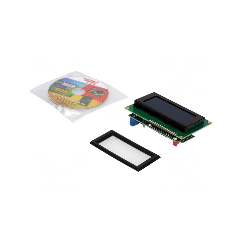 Afișaj LCD Alfanumeric STN Negative 16x4 Albastru LED 5VDC | Electronic-mag.ro | Componente Electronice