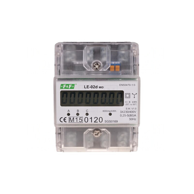 Contor digital montare șină DIN LCD 5A LE-02D | Electronic-mag.ro | Componente Electronice