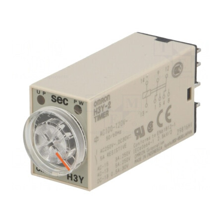 Timer 1s-30min DPDT 100-120VAC | Electronic-mag.ro | Componente Electronice