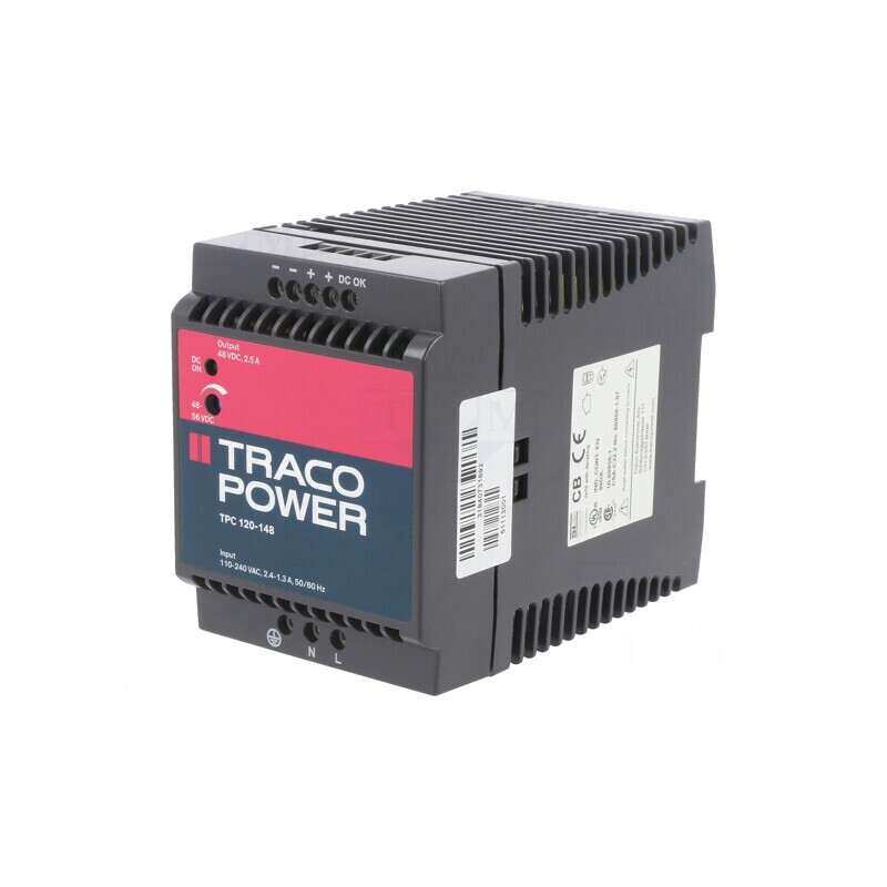 Alimentator Pulsatoriu Șină DIN 120W 48VDC 2.5A | Electronic-mag.ro | Componente Electronice
