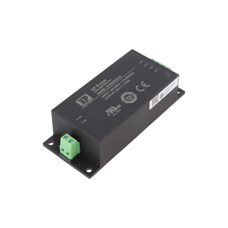 Alimentator pulsatoriu încastrabil 80W 24VDC 3,33A | Electronic-mag.ro | Componente Electronice