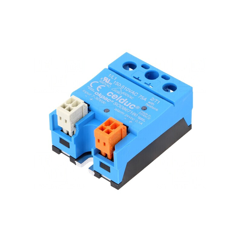 Releu semiconductor 1-fazat 75A 7-30VDC 150-510VAC | Electronic-mag.ro | Componente Electronice
