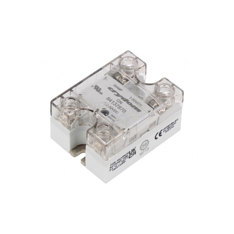 Releu semiconductor 30A 1-50VDC 1-fazat Serie 8413 | Electronic-mag.ro | Componente Electronice Releu semiconductor 30A 1-50VDC 1-fazat Serie 8413 | Electronic-mag.ro | Componente Electronice