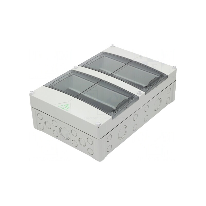 Carcasă pentru aparatură modulară IP55 gri 24 module | Electronic-mag.ro | Componente Electronice