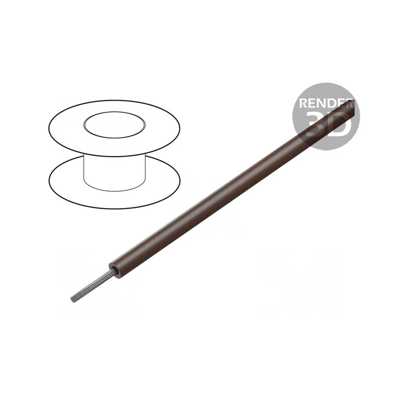 Cablu HookUp Wire litat Cu 22AWG maro 600V 305m | Electronic-mag.ro | Componente Electronice