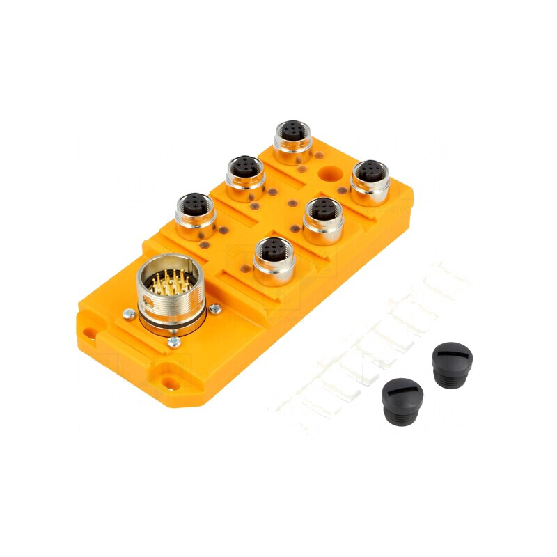 Cutie de conexiuni M12 PIN 5 soclu 4A IP67 60VDC | Electronic-mag.ro | Componente Electronice