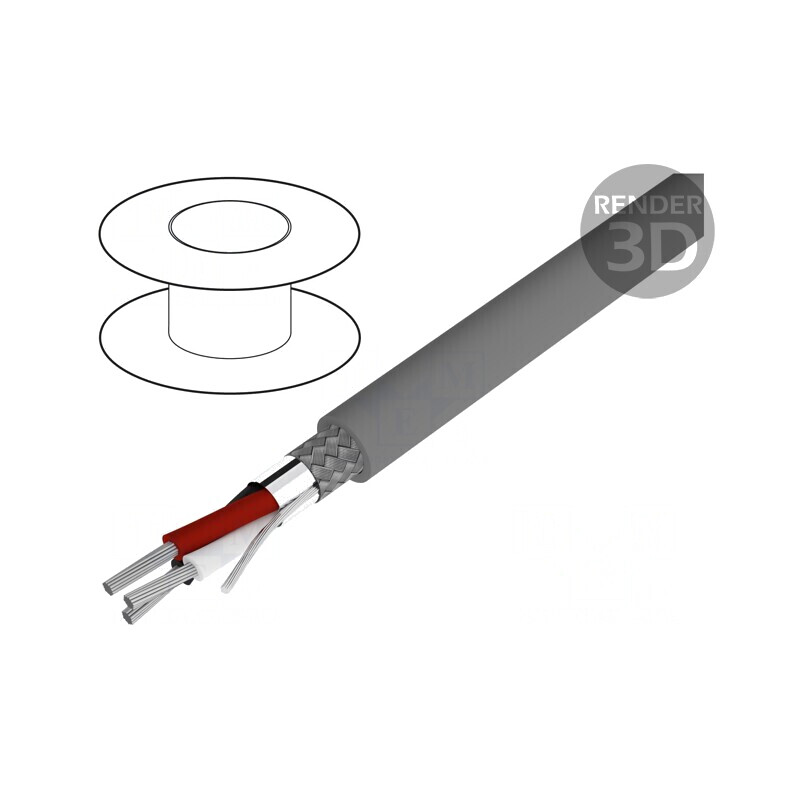 Cablu Alpha Essential 3x24AWG PVC Gri 30,5m | Electronic-mag.ro | Componente Electronice