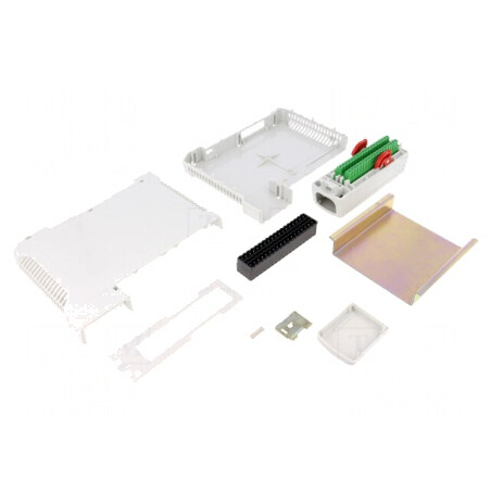 Carcasă pentru șină DIN 180x40x145mm policarbonat | Electronic-mag.ro | Componente Electronice