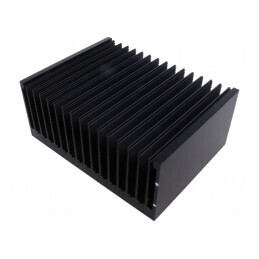 Radiator cu aripioare negru 150x200x84mm | Electronic-mag.ro | Componente Electronice