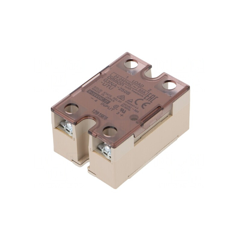 Releu semiconductor 50A 24-240VAC 1-fazat | Electronic-mag.ro | Componente Electronice