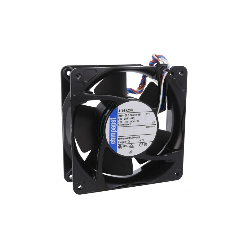 Ventilator DC axial 24V 119x119x38mm 260m3/h 60dBA cu bilă | Electronic-mag.ro | Componente Electronice