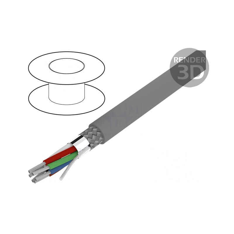 Cablu Alpha Essential C&C 6x22AWG PVC 30,5m Gri Închis 300V | Electronic-mag.ro | Componente Electronice