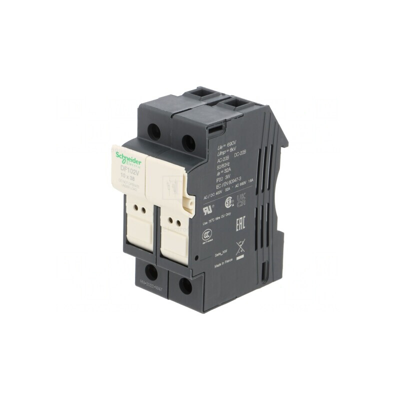 Suport Siguranță Șină DIN 1 Poli DF221NV | Electronic-mag.ro | Componente Electronice