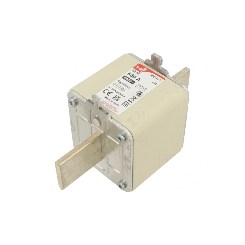 Siguranță NH3 630A 690VAC 550VDC Argintie | Electronic-mag.ro | Componente Electronice