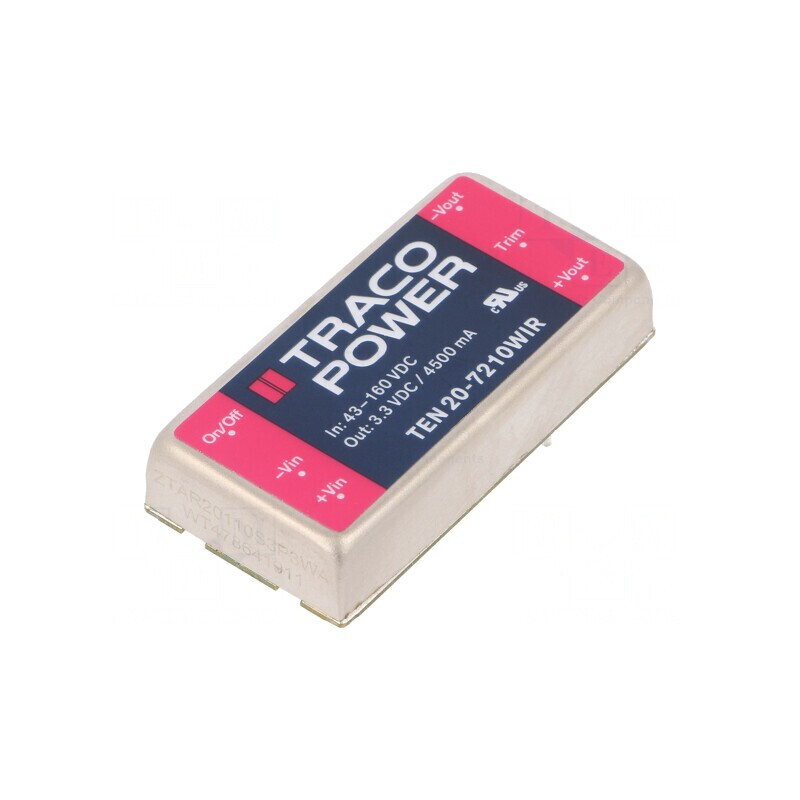 Convertor DC/DC 20W, 43-160V la 3.3V 4500mA | Electronic-mag.ro | Componente Electronice