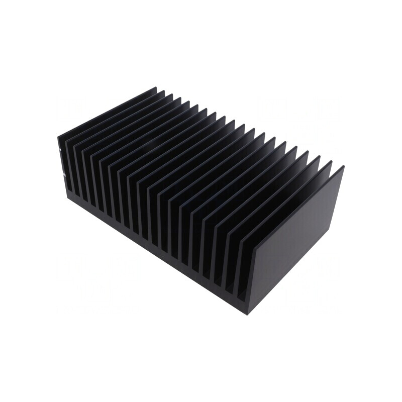 Radiator extrudat cu aripioare negru 150x250x83mm | Electronic-mag.ro | Componente Electronice