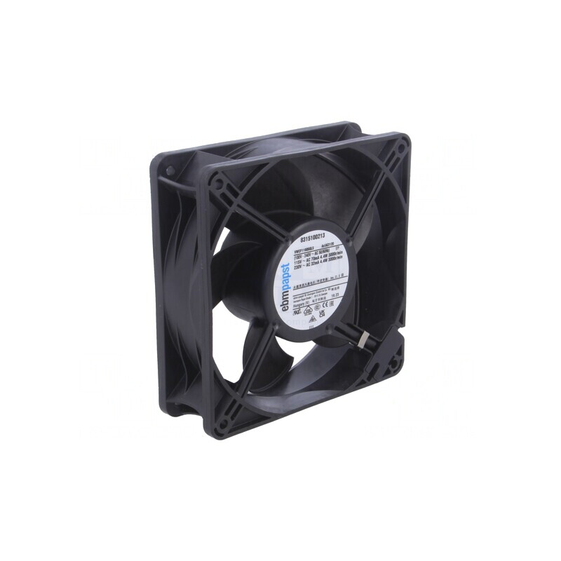 Ventilator AC Axial 115-230V 120x120x38mm 158m3/h cu Bilă | Electronic-mag.ro | Componente Electronice