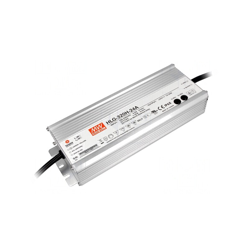 Alimentator LED 320W 24VDC HLG-320H-24A | Electronic-mag.ro | Componente Electronice