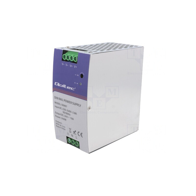 Alimentator pulsatoriu 240W 24VDC 10A IP20 pentru şină DIN | Electronic-mag.ro | Componente Electronice