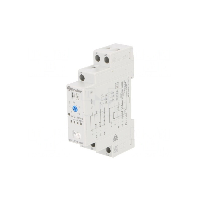 Timer Programabil 0,1s-24h SPDT 12-240V AC/DC pentru Șină DIN IP20 | Electronic-mag.ro | Componente Electronice