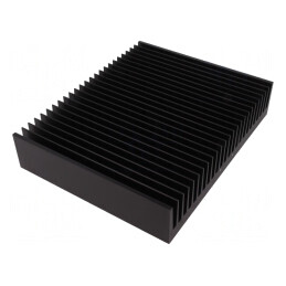 Radiator extrudat cu aripioare negru 200x250x50mm | Electronic-mag.ro | Componente Electronice