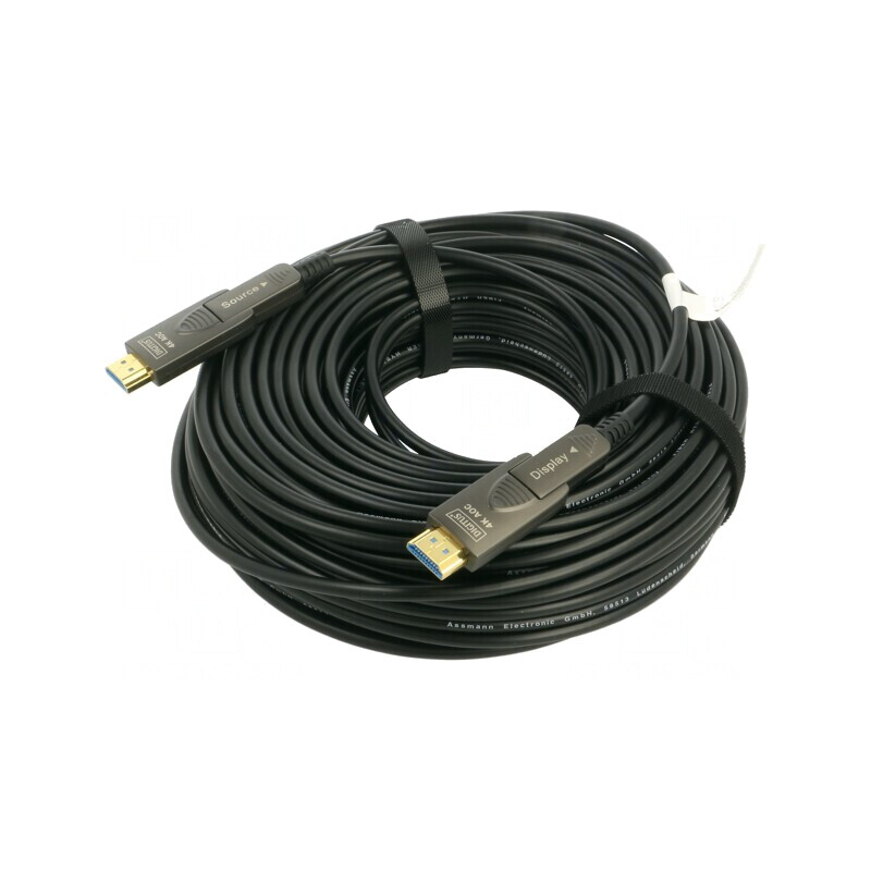 Cablu HDMI 2.0 Optic 30m Negru | Electronic-mag.ro | Componente Electronice