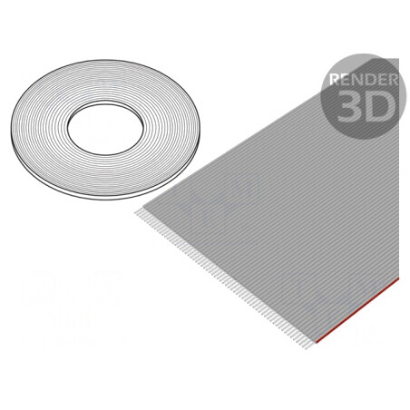 Cablu bandă 1,27mm 64 pini neecranat PVC | Electronic-mag.ro | Componente Electronice
