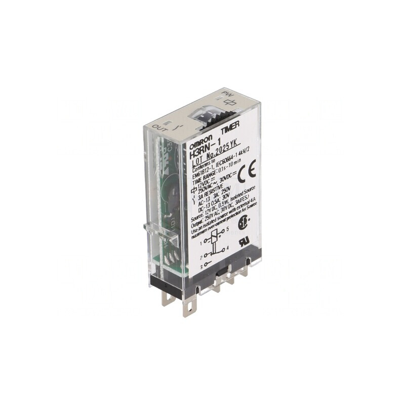 Timer SPDT 12VDC 0.1s-10min IP20 | Electronic-mag.ro | Componente Electronice