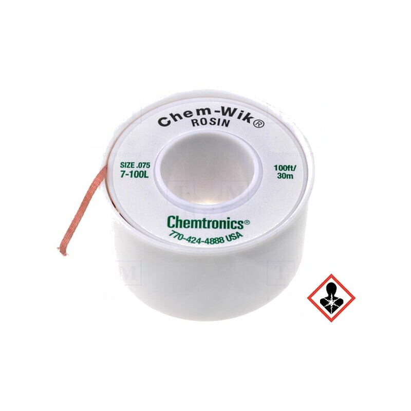 Bandă de dezlipit fără halogenuri cu colofoniu 1,9mm | Electronic-mag.ro | Componente Electronice