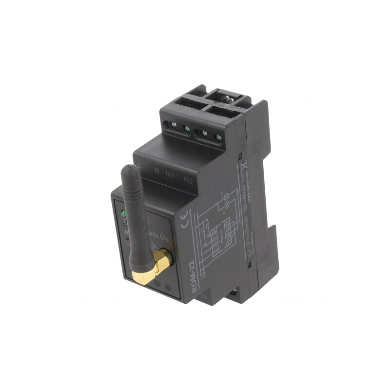 Receptor EXTA LIFE pe șină DIN 230VAC NO/NC IP20 ROM-22 | Electronic-mag.ro | Componente Electronice