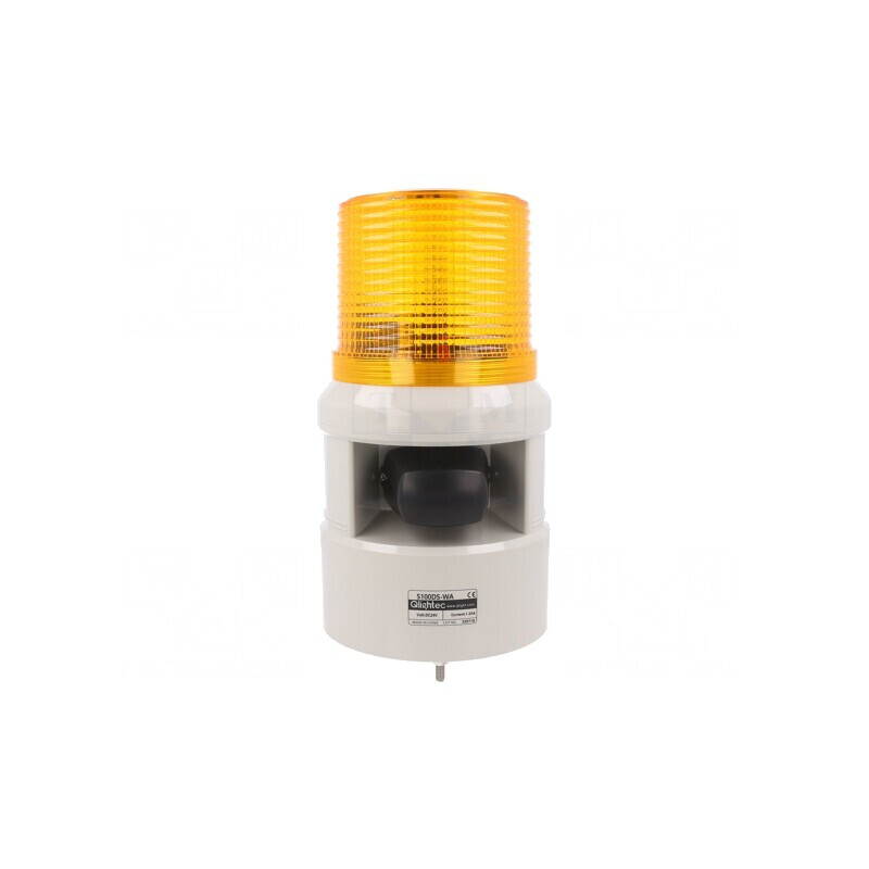 Semnalizator luminos și acustic 24VDC cu sirenă și lumină flash | Electronic-mag.ro | Componente Electronice