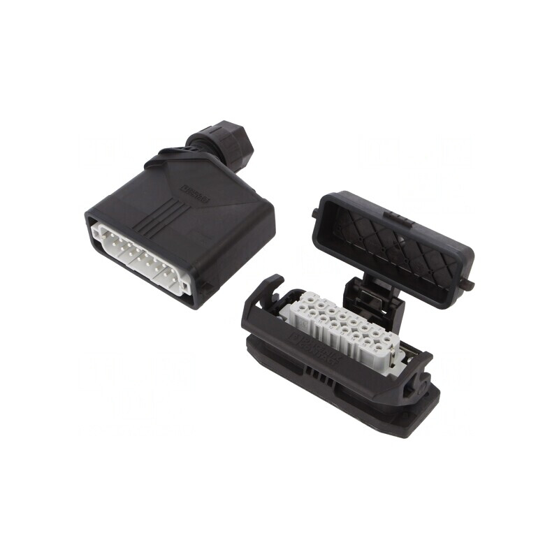 Conector HDC Tată-Mamă 250V 20A 16 PIN 16 PE | Electronic-mag.ro | Componente Electronice
