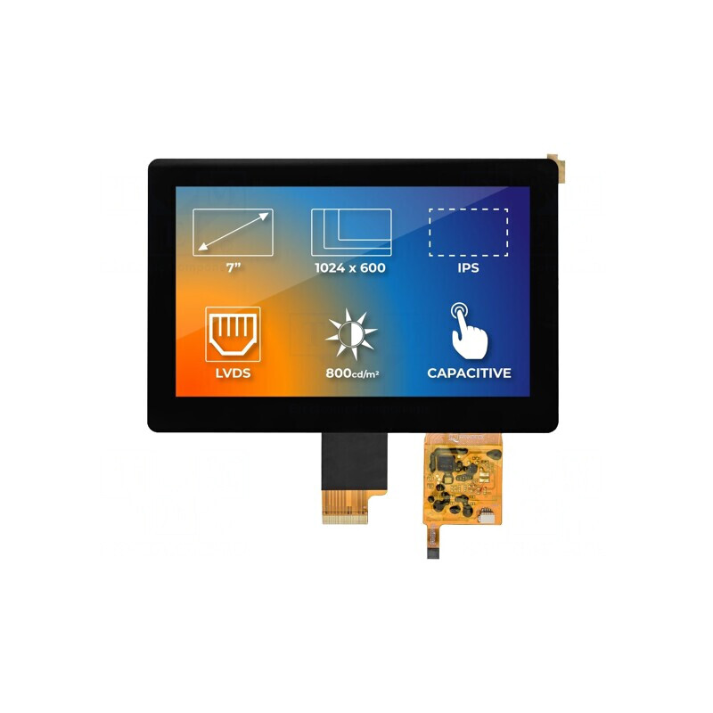 Afișaj LED TFT 7" 1024x600 RGB | Electronic-mag.ro | Componente Electronice