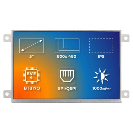 Ecran TFT 5" 800x480 LED RGB EVE4 | Electronic-mag.ro | Componente Electronice