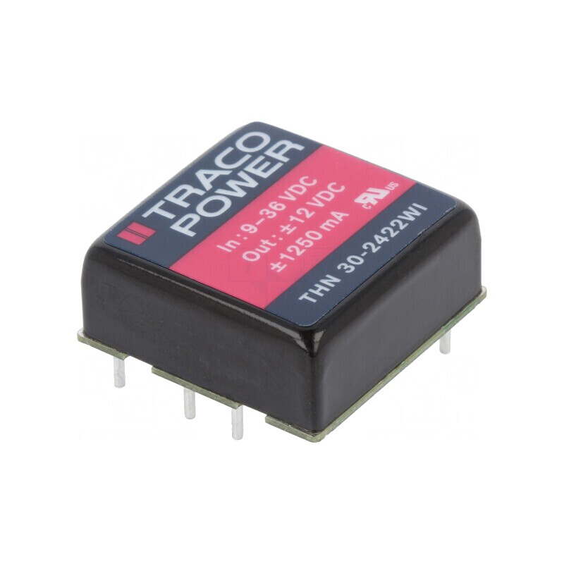 Convertor DC/DC 30W 9-36V la 12V/-12V THN 30-2422WI | Electronic-mag.ro | Componente Electronice